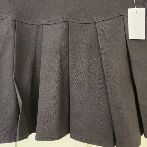 School Girl Pleated Mini Skirt Black Belted Prep School Preppy Academia Small - Picture 9 of 16